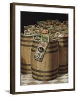 Barrels of Money-Victor Dubreuil-Framed Giclee Print