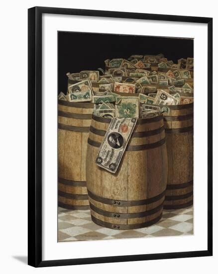 Barrels of Money-Victor Dubreuil-Framed Giclee Print