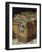 Barrels of Money-Victor Dubreuil-Framed Giclee Print