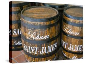 Barrels of Rum, French Antilles, West Indies, Central America-Bruno Barbier-Stretched Canvas