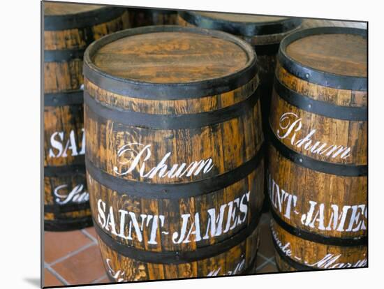 Barrels of Rum, French Antilles, West Indies, Central America-Bruno Barbier-Mounted Photographic Print