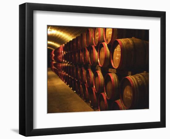 Barrels of Tokaj Wine in Disznoko Cellars, Hungary-Per Karlsson-Framed Photographic Print