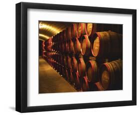 Barrels of Tokaj Wine in Disznoko Cellars, Hungary-Per Karlsson-Framed Photographic Print