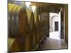 Barrels of Wine Aging in the Cellar, Chateau Vannieres, La Cadiere d'Azur-Per Karlsson-Mounted Photographic Print