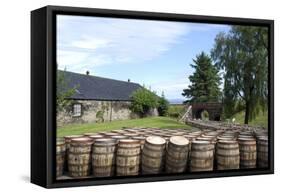 Barrels Waiting to Be Filled, Glenmorangie Distillery, Tain, Scotland-Lynn Seldon-Framed Stretched Canvas