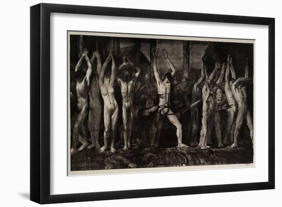 Barricade, 1918-George Wesley Bellows-Framed Giclee Print