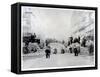 Barricade on Rue De Charonne During the Paris Commune, 18th March 1871 (B/W Photo)-French Photographer-Framed Stretched Canvas