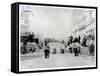 Barricade on Rue De Charonne During the Paris Commune, 18th March 1871 (B/W Photo)-French Photographer-Framed Stretched Canvas