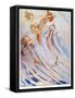 Barrie: Peter Pan-Flora White-Framed Stretched Canvas