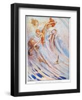 Barrie: Peter Pan-Flora White-Framed Giclee Print