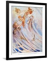 Barrie: Peter Pan-Flora White-Framed Giclee Print