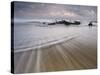 Barrika, Sandy Beach, Rock, Sea, Bay of Biscay, the Basque Provinces, Spain-Rainer Mirau-Stretched Canvas