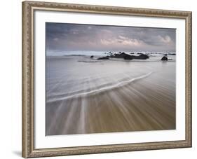 Barrika, Sandy Beach, Rock, Sea, Bay of Biscay, the Basque Provinces, Spain-Rainer Mirau-Framed Photographic Print