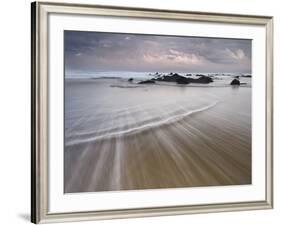 Barrika, Sandy Beach, Rock, Sea, Bay of Biscay, the Basque Provinces, Spain-Rainer Mirau-Framed Photographic Print