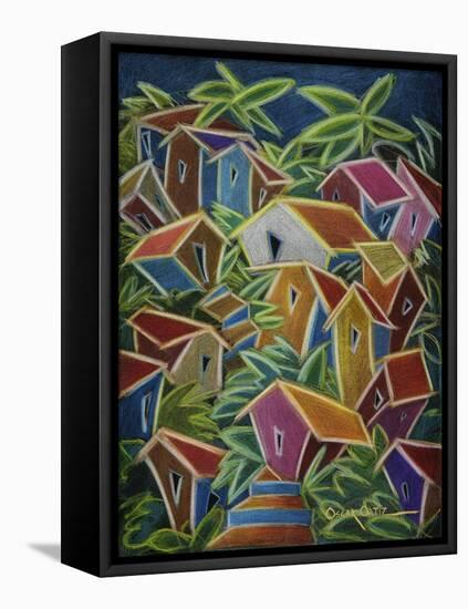 Barrio Lindo-Oscar Ortiz-Framed Stretched Canvas