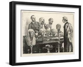 Barrister Wonders if a More Fashionable Style of Wig Could Help Him Impress the Jurors-Charles Paul-Framed Art Print