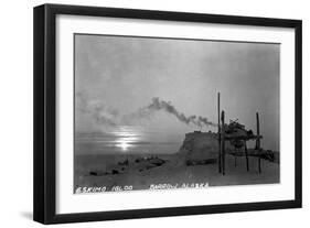 Barrow, Alaska - Snowy Eskimo Igloo-Lantern Press-Framed Art Print