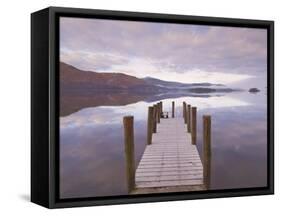 Barrow Bay Landing Stage, Derwent Water, Lake District, Cumbria, England, UK-Neale Clarke-Framed Stretched Canvas