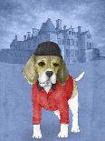 Beagle with Beaulieu Palace-Barruf-Framed Art Print