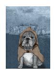 English Bulldog with Stonehenge-Barruf-Art Print