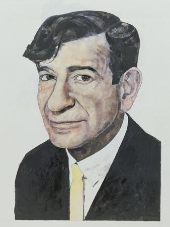 Portrait of Walter Matthau, illustration for 'The Daily Mirror Colour Supplement', 1964