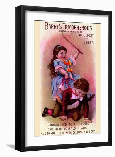 Barry's Tricopherous - The Riding Game-null-Framed Art Print