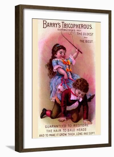 Barry's Tricopherous - The Riding Game-null-Framed Art Print