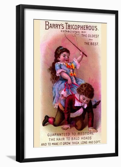 Barry's Tricopherous - The Riding Game-null-Framed Art Print