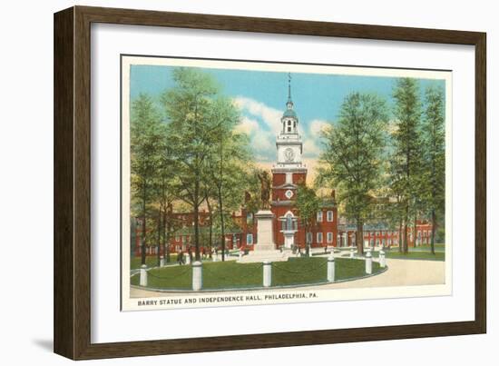 Barry Statue, Independence Hall, Philadelphia, Pennsylvania-null-Framed Art Print