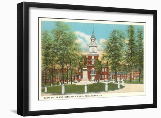 Barry Statue, Independence Hall, Philadelphia, Pennsylvania-null-Framed Art Print