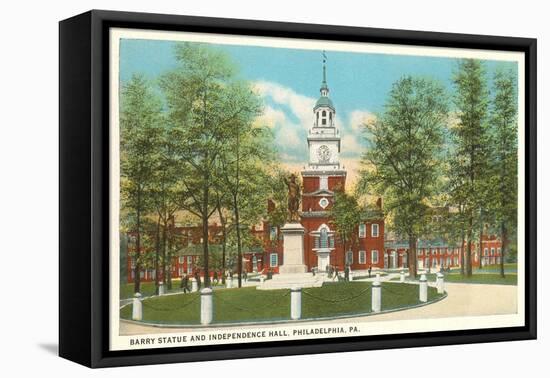 Barry Statue, Independence Hall, Philadelphia, Pennsylvania-null-Framed Stretched Canvas