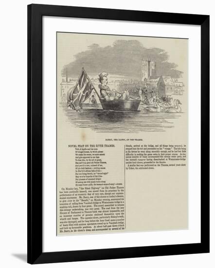 Barry, the Clown, on the Thames-null-Framed Giclee Print