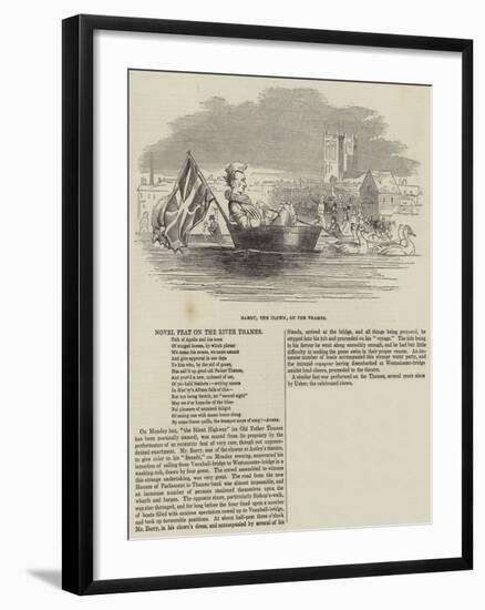 Barry, the Clown, on the Thames-null-Framed Giclee Print