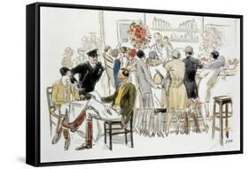 Bars and Cabarets of Paris-Georges Goursat Sem-Framed Stretched Canvas