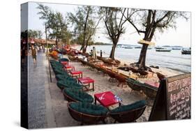 Bars and Restaurants Along Serendipity Beach, Sihanoukville, Cambodia-Micah Wright-Stretched Canvas