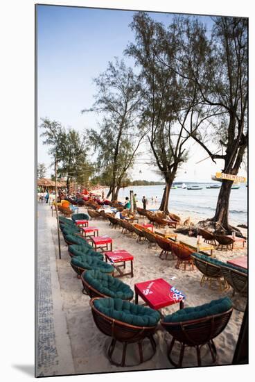 Bars and Restaurants Along Serendipity Beach, Sihanoukville, Cambodia-Micah Wright-Mounted Photographic Print