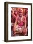 Barsana villagers celebrating Holi in Nandgaon, Uttar Pradesh, India-Godong-Framed Photographic Print