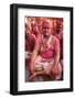 Barsana villagers celebrating Holi in Nandgaon, Uttar Pradesh, India-Godong-Framed Photographic Print