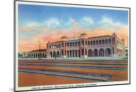 Barstow, California - Casa Del Desierto and Fred Harvey Hotel View-Lantern Press-Mounted Art Print