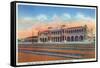 Barstow, California - Casa Del Desierto and Fred Harvey Hotel View-Lantern Press-Framed Stretched Canvas