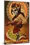 Barstow, California - Day of the Dead Marionettes-Lantern Press-Mounted Art Print