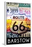 Barstow, California - Route 66 License Plates-Lantern Press-Framed Art Print