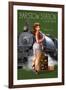 Barstow Station, California - Locomotive Pinup Girl Railroad Trip-Lantern Press-Framed Art Print