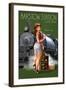 Barstow Station, California - Locomotive Pinup Girl Railroad Trip-Lantern Press-Framed Art Print