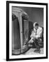 Bartender at the Sawteeth Club, Jack Wills with His Daughter Jane Listening to the Jukebox-null-Framed Photographic Print