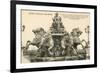 Bartholdi Fountain, Lyon, France-null-Framed Premium Giclee Print