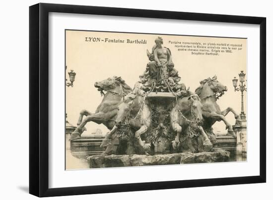 Bartholdi Fountain, Lyon, France-null-Framed Art Print