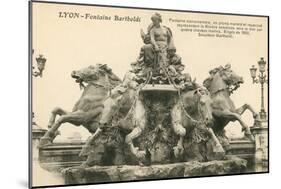 Bartholdi Fountain, Lyon, France-null-Mounted Art Print