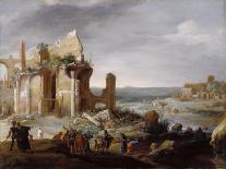 Moses and Aaron Changing the Rivers of Egypt to Blood, 1631-Bartholomeus Breenbergh-Framed Giclee Print