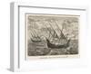 Bartholomew Diaz Portuguese Navigator Sails to the Cape-A. Fieg-Framed Art Print